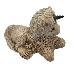 Vtg Artesania Rinconada Uruguay Folk Art Pottery Stone Unicorn Carved